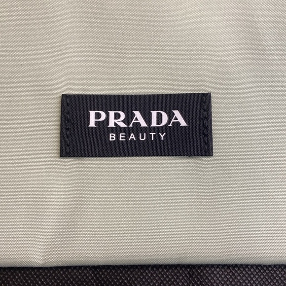 Prada Beauty Parfums Black Green Reversible Tote Shoulder Beach Shopper Bag - Picture 5 of 5
